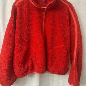 Old Navy Vibrant Red Sherpa Fleece